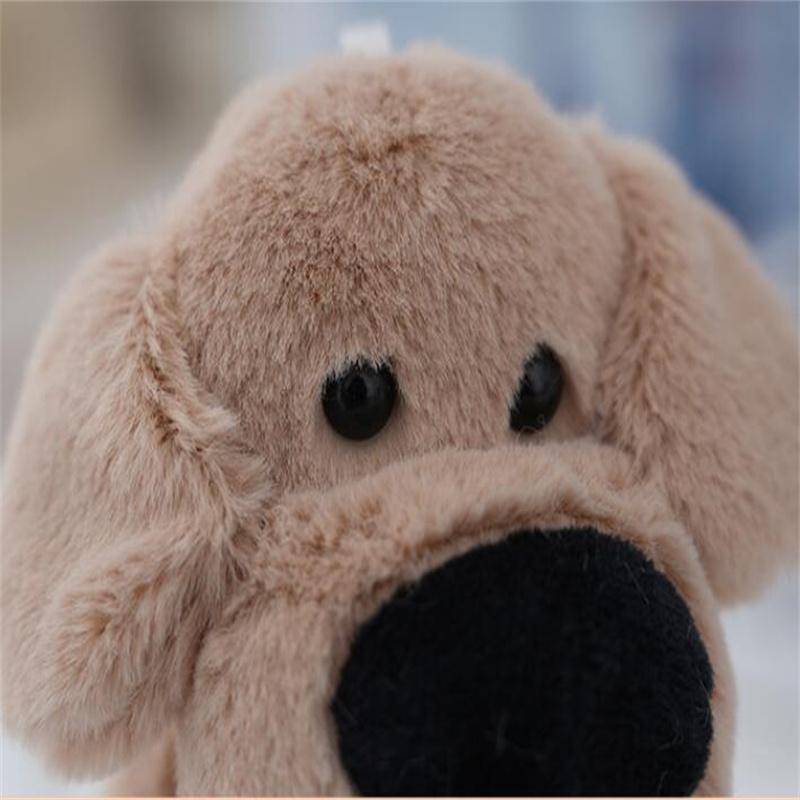 Bonito Grande Nariz Pequeno Cão Brinquedo De Pelúcia Pingente Bicho de Pelúcia chaveiro Boneca Bolsa Pendurado Decoração Pequeno Presente 12CM