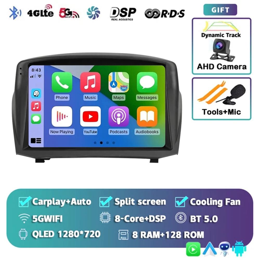 Android 14 Car For Ford Fiesta Mk 6 2009 - 2018 2 Din Navigation GPS Carplay Autoradio Stereo Multimedia Head Unit 5G LET WIFI