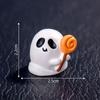 Mini Halloween Ornament Cartoon Spider Bats Skeleton Ghosts Micro Landscape Dollhouse Model Car Interior Home Desktop Decor