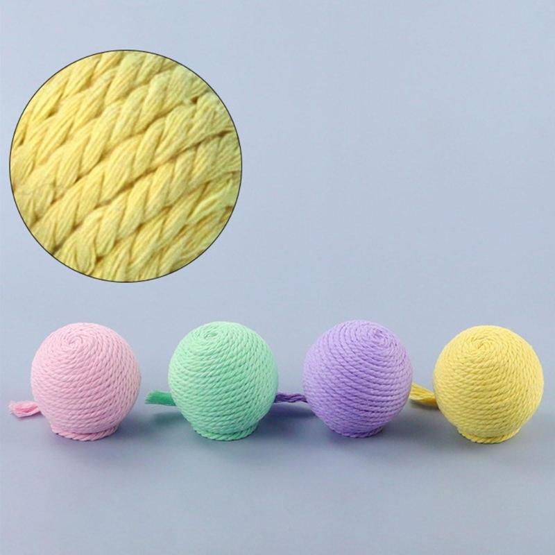 Sisal Balls Cat Squeaky Toy Kitten Balls Toy Cat Interactive Toy Funny Balls Teaser Self-playing Cat Scratcher Toy Balls