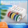AWG Electric Wire, 6 Colors Stranded Tinned Copper Flexible Silicone Hookup Wire Kit for Electrical DIY/Car