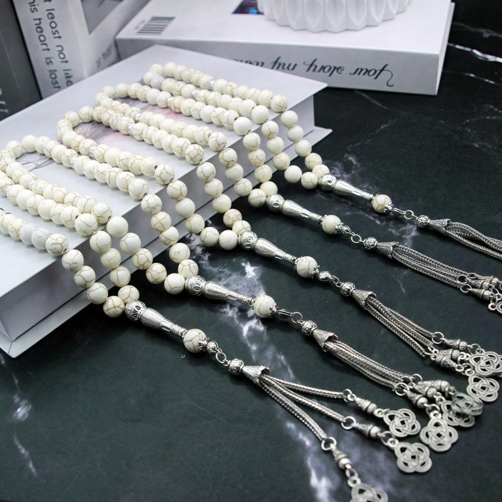 33 Beads Natural Stones Muslim Rosary Beads Ramadan Eid Gifts Turkey Bracelet Arabic Islamic Prayer Beads Handmade Zircon