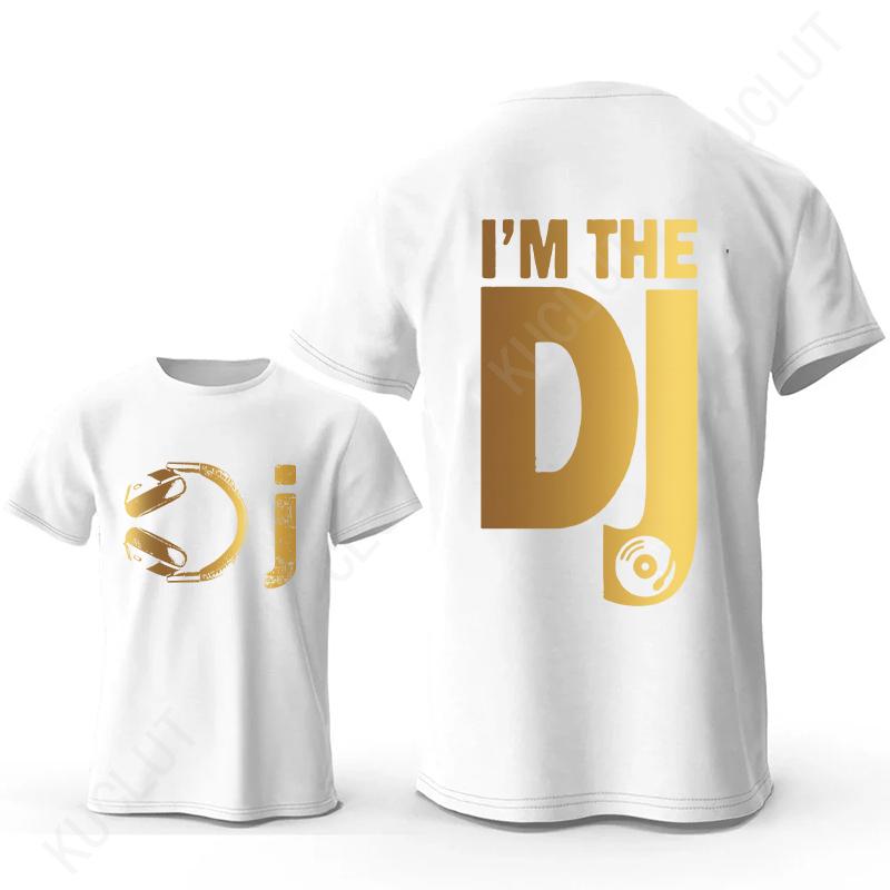 DJ Headphone Print T Shirts Turntablist Graphic Men Streetwear Short Sleeve Tees Recorded Music Gifts Tee T-shirt Male Clothing