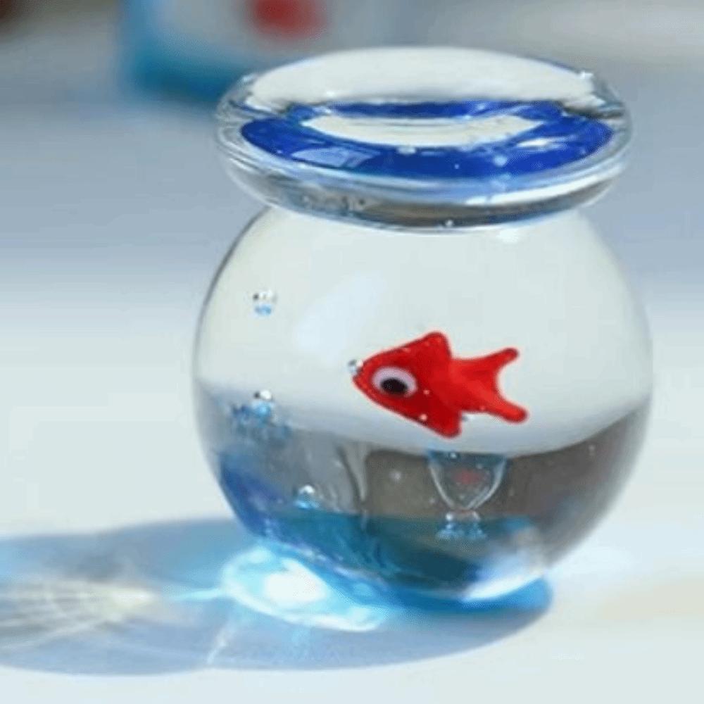 Cute Aquarium Decoration Creative Handcrafted Glass Fish Mini Pocket Fish Statue Home Ornament