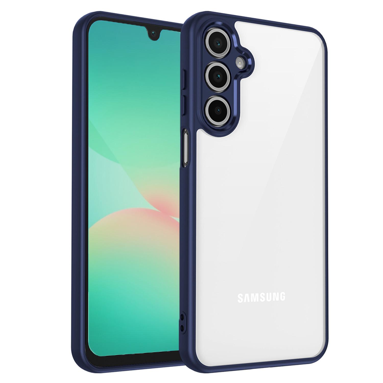 

For Samsung Galaxy A26 5G/A17 5G Case Matte Skin Touch Clear PC+TPU Shockproof Phone Back Cover Blue