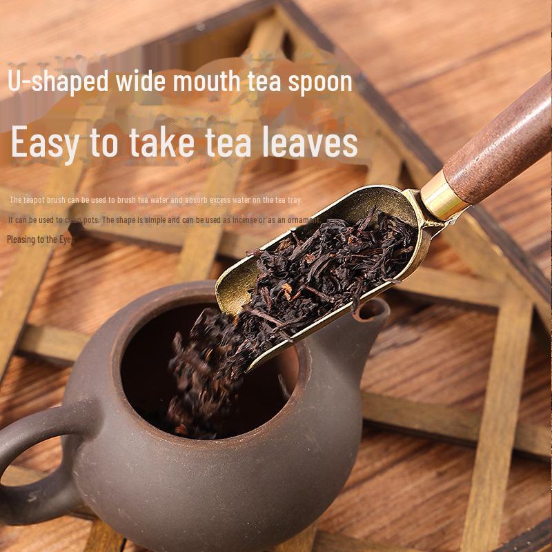Ebony Alloy Kung Fu Teaspoon Set for Tea Ceremony