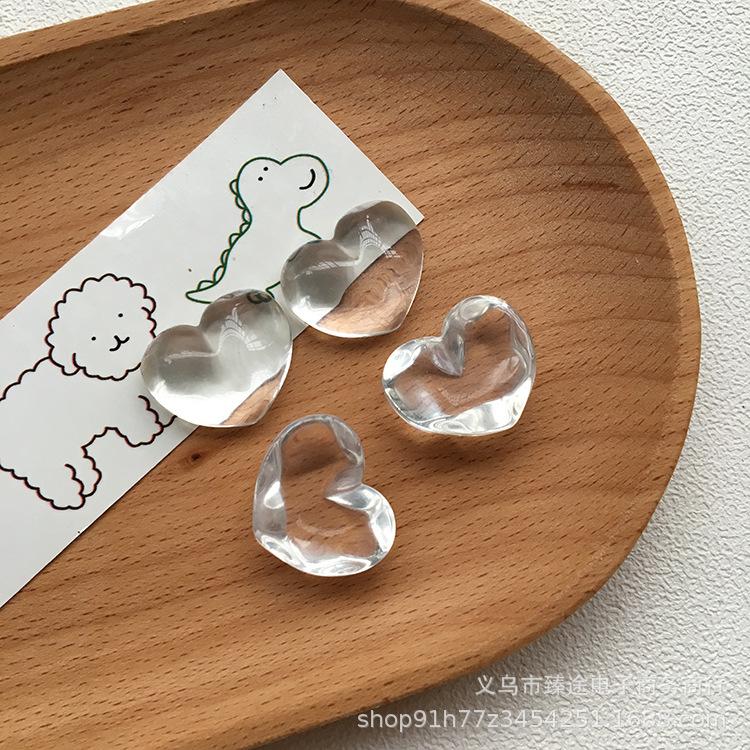 10Pcs Fully Transparent Glass Irregular Shaped Water Ripple Resin Patch Accessories Diy Jewelry