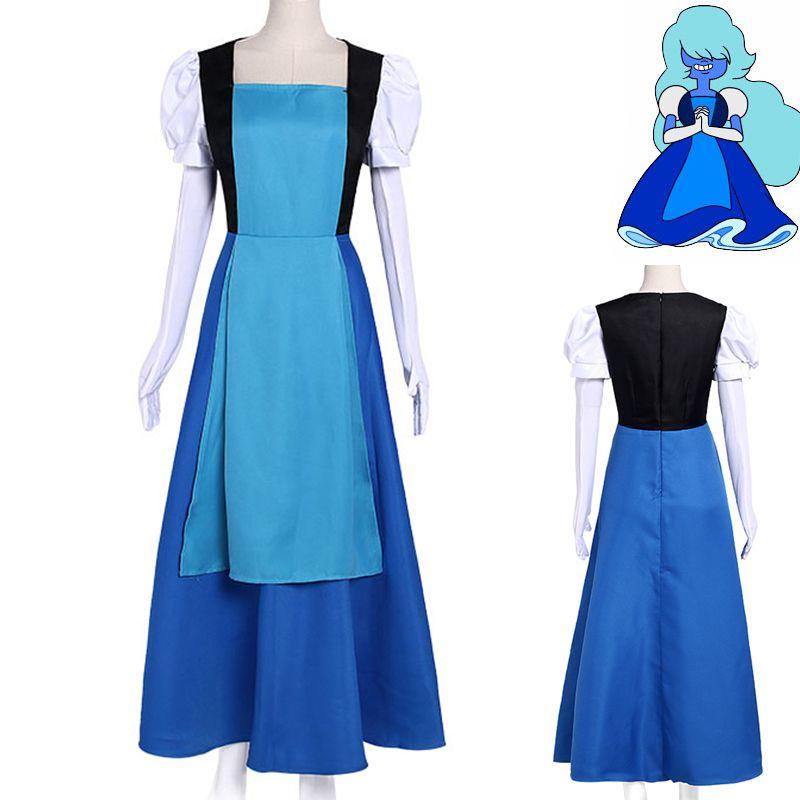 Stunning Sapphire Blue Gown Dress For Steven Universe Cosplay And Halloween Events