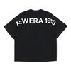 New Era Short Sleeve Oversized Sizes NER36A1072 T-Shirt, Cotton, Black, XL, SS, OS, CT, DST, NE1920, BLK, 14410084,