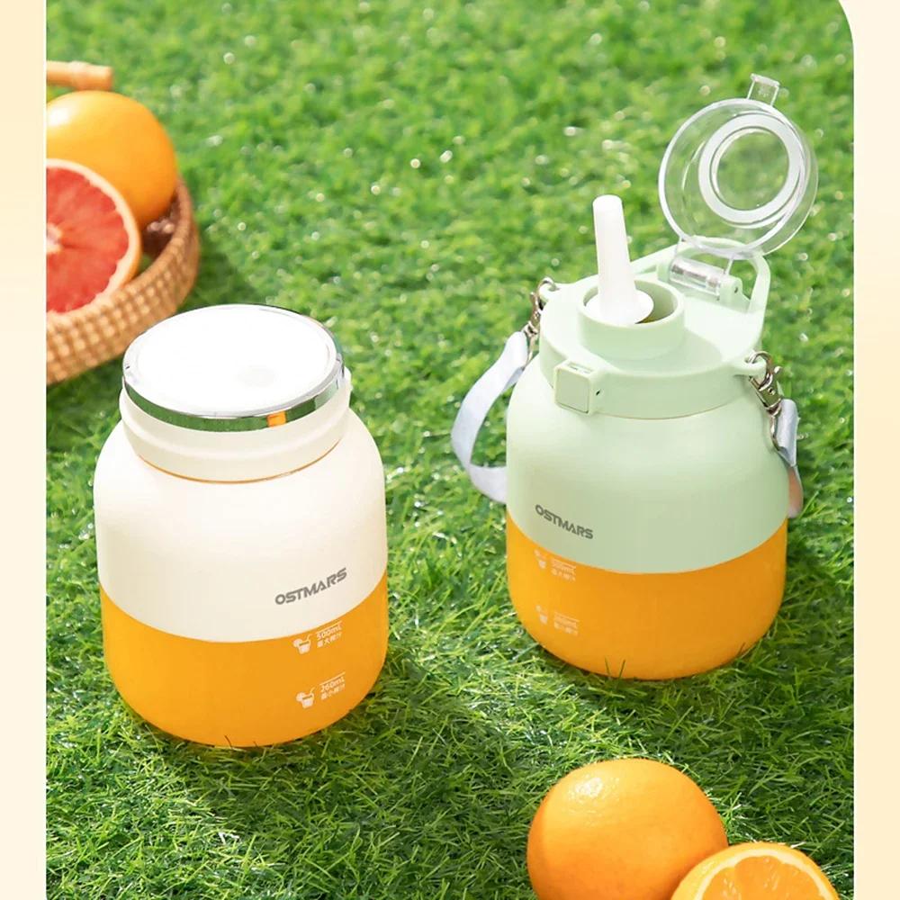 2-in-1Portable Large Belly Cup Sports Travel Electric WaterCup Intelligent Juicer Juice Mixer MultifunctionalWater Cup Smoothie