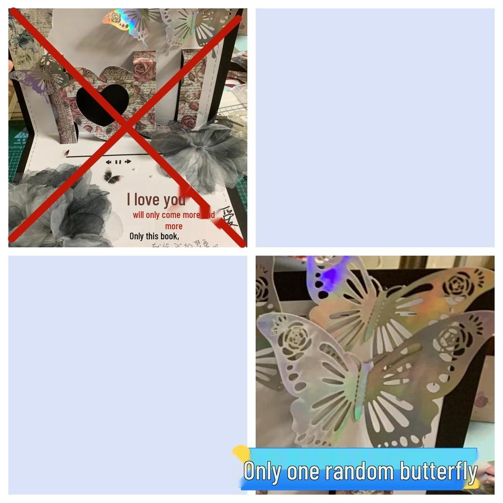 DIY Pop-up Butterfly Book Light Gift Kit for Valentine's or Qixi