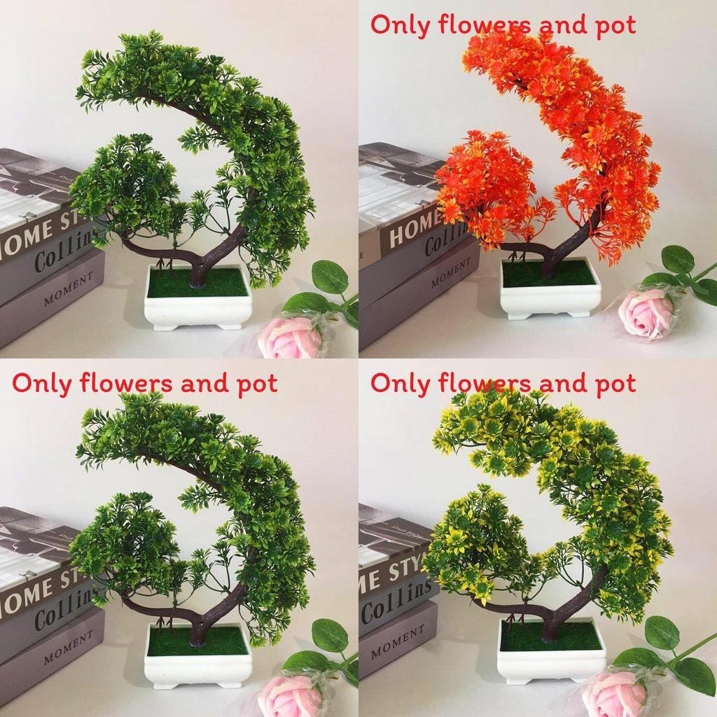 Plastic Fake Flower Bonsai With Chrysanthemum For Living Room Decor