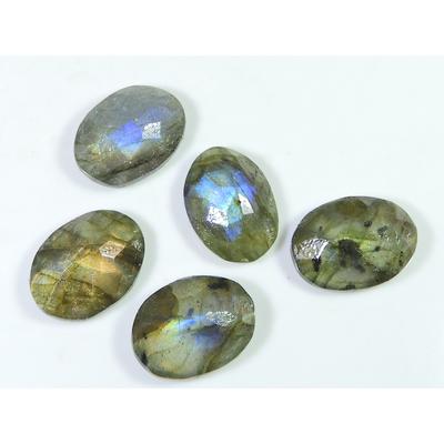 1X18MM Blue Labradorite Checker Cut Faceted Cut Loose Gemstone 5Pcs Lot SK-1638