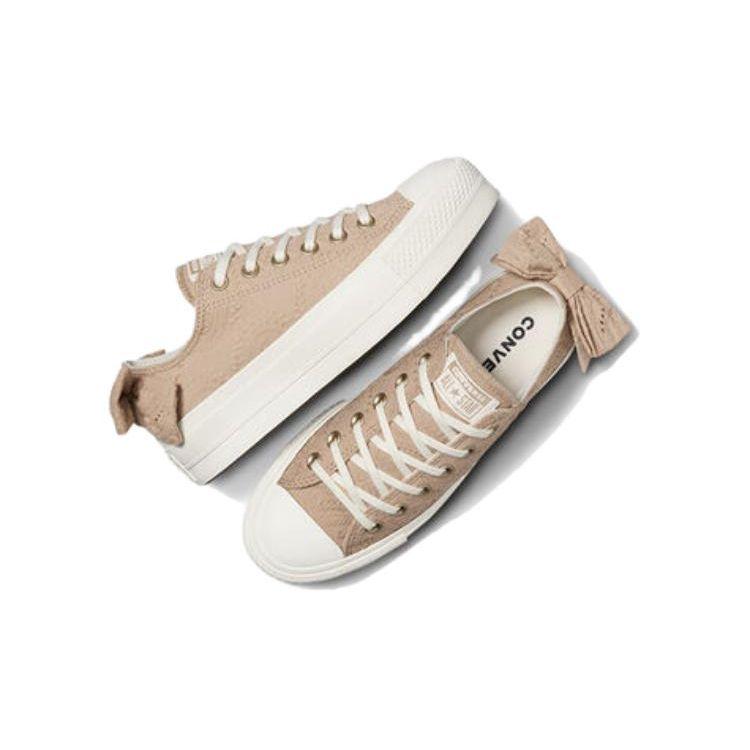 Converse Wmns Chuck Taylor All Star Lift Low 'Bow' Unisex Nutty Granola/Egret/Light Gold A10246C
