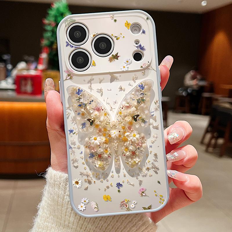 Magnetic Butterfly Pattern Phone Case For iPhone 17 Pro Max 16 15 14 13 Pro Max For Magsafe Wireless Charge Soft Edge Hard Cover iPhone 14