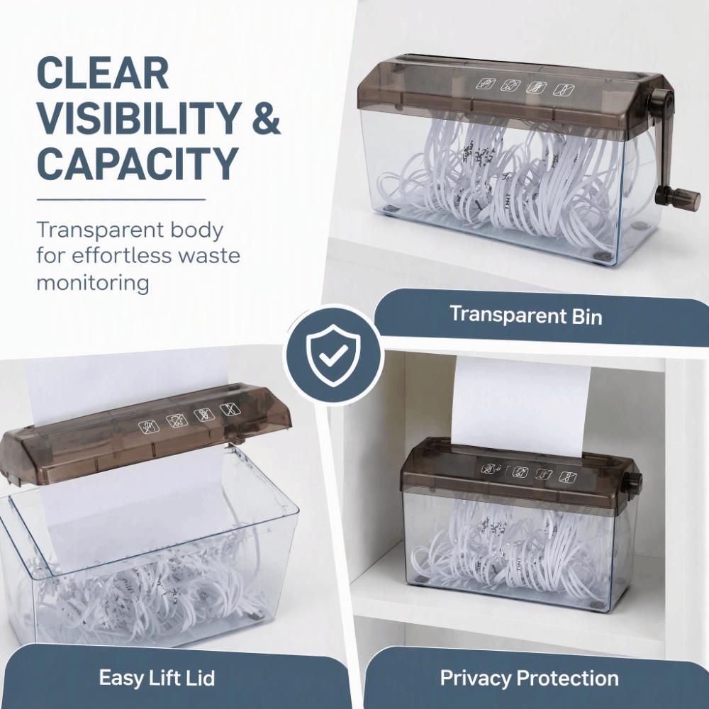 Manual Feed Manual Paper Shredder Hand Operated Portable Paper Shredder  For Home