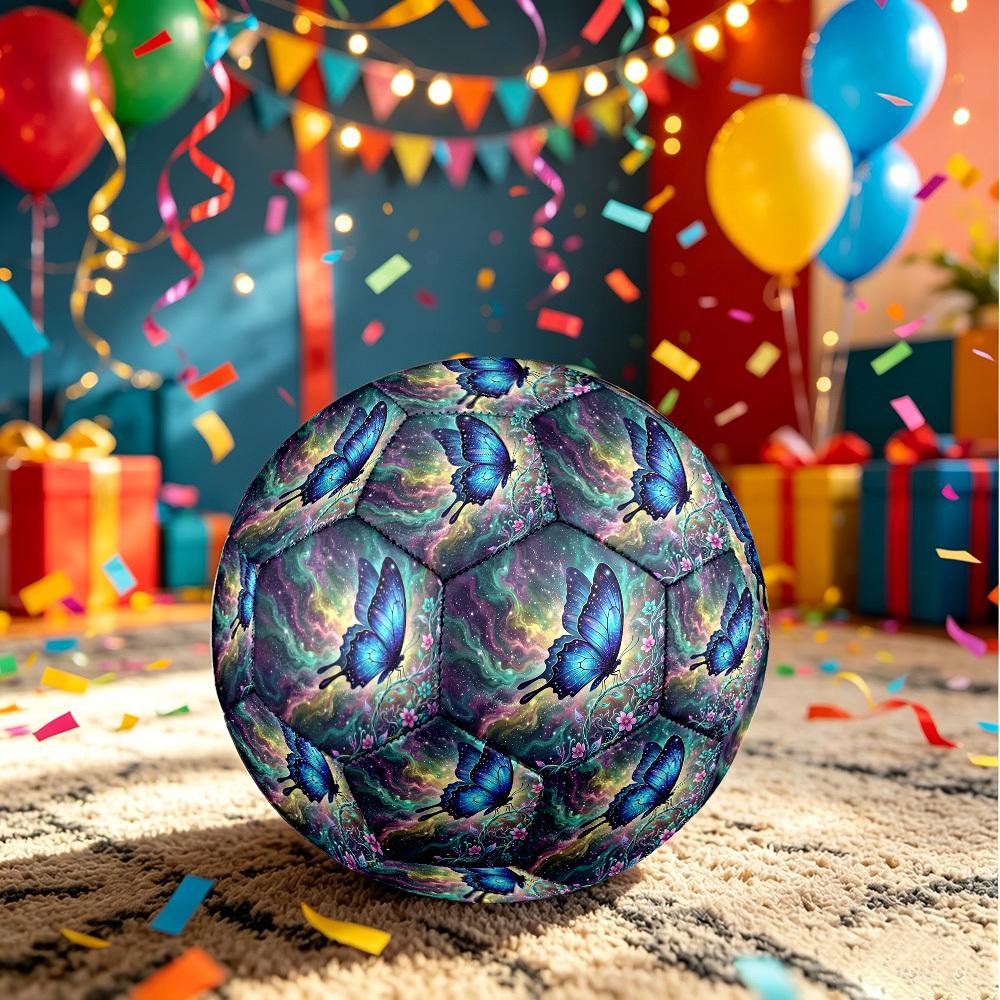 1pc Cosmic Butterfly Garden Size 5 Soccer Ball Professional Lightweight Durable Match Training Football Indoor &Outdoor Sports BallTraining Ball y73