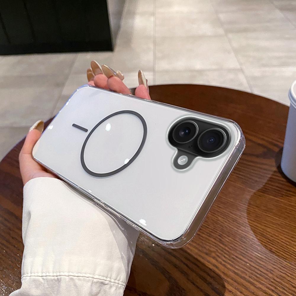 For iPhone 16 Case Compatible with MagSafe Clear Slim PC Phone Back Cover