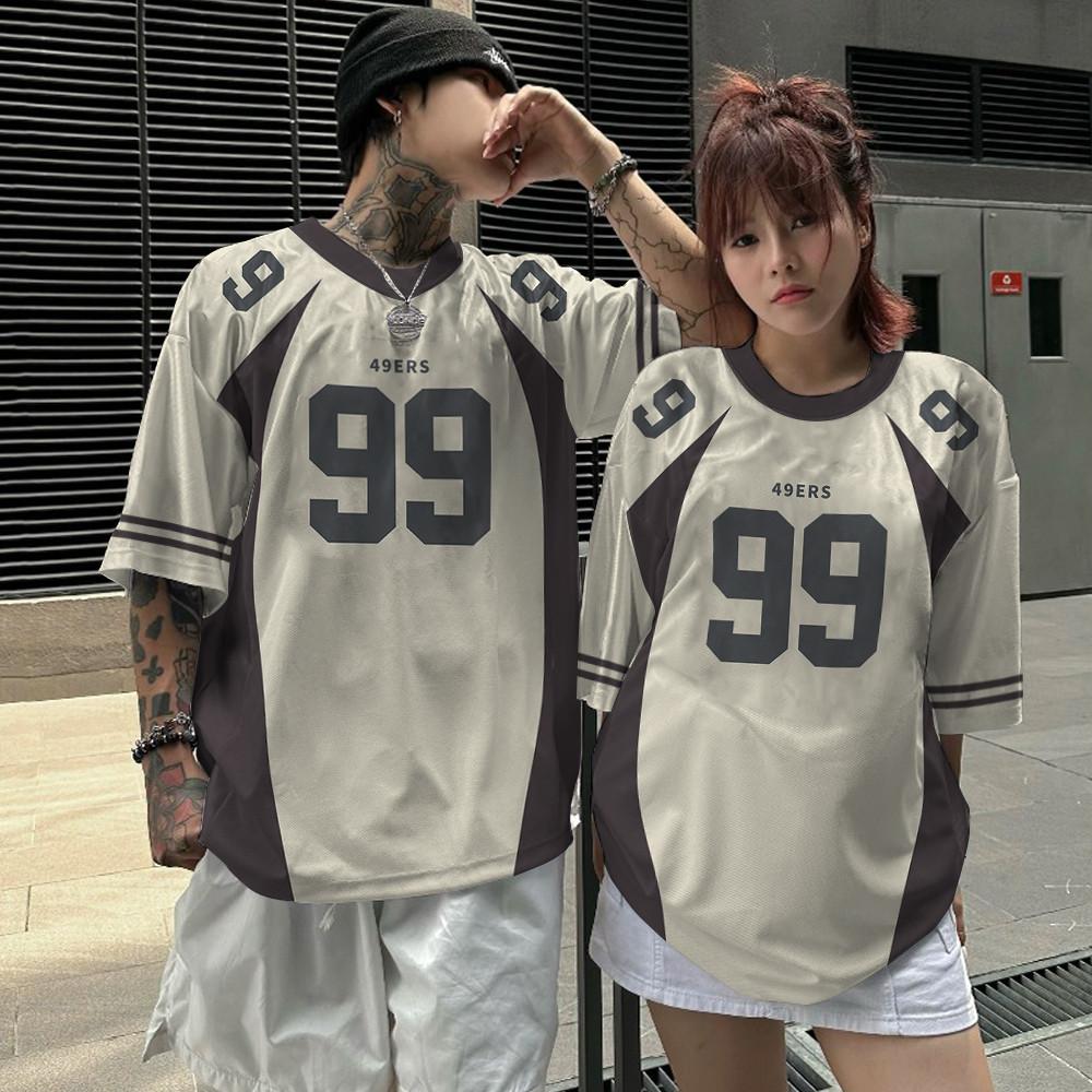 Oversized T-Shirts For Men 3d Digital Printed Couple's Football Jersey Unisex Short Sleeved Harajuku Tops Tees High Street T-Shirt