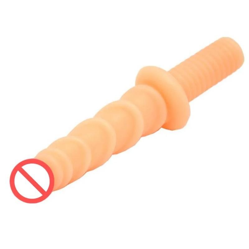Handle Dildo Artificial Big Penis Screw Thread Ribbed Stimulate Adult Female Masturbator Lesbian Sex Anal Anal Toy For Women 22