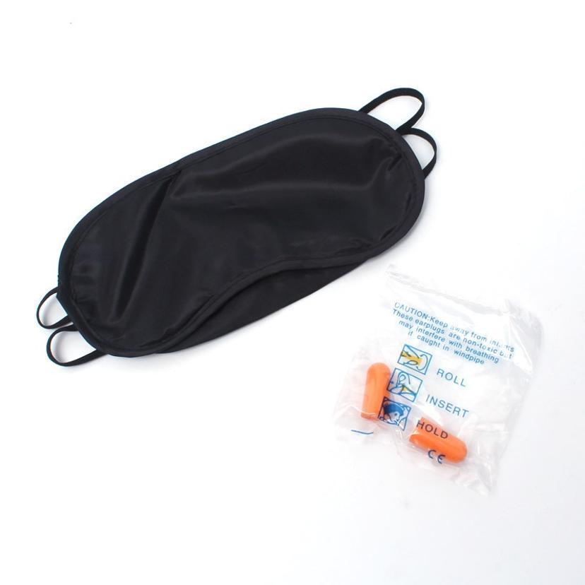3Pcs/pack Soft U Shaped Air Inflatable Pillow Portable Flock (1 Pc Pillow+1 Pc Eye Cover+1Pc Earplug)