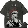 Hiromi Higuruma Jujutsu Kaisen T Shirt Anime Washed Oversized T-shirt for Men's Clothing Summer Short Sleeve Cotton Tees Tops