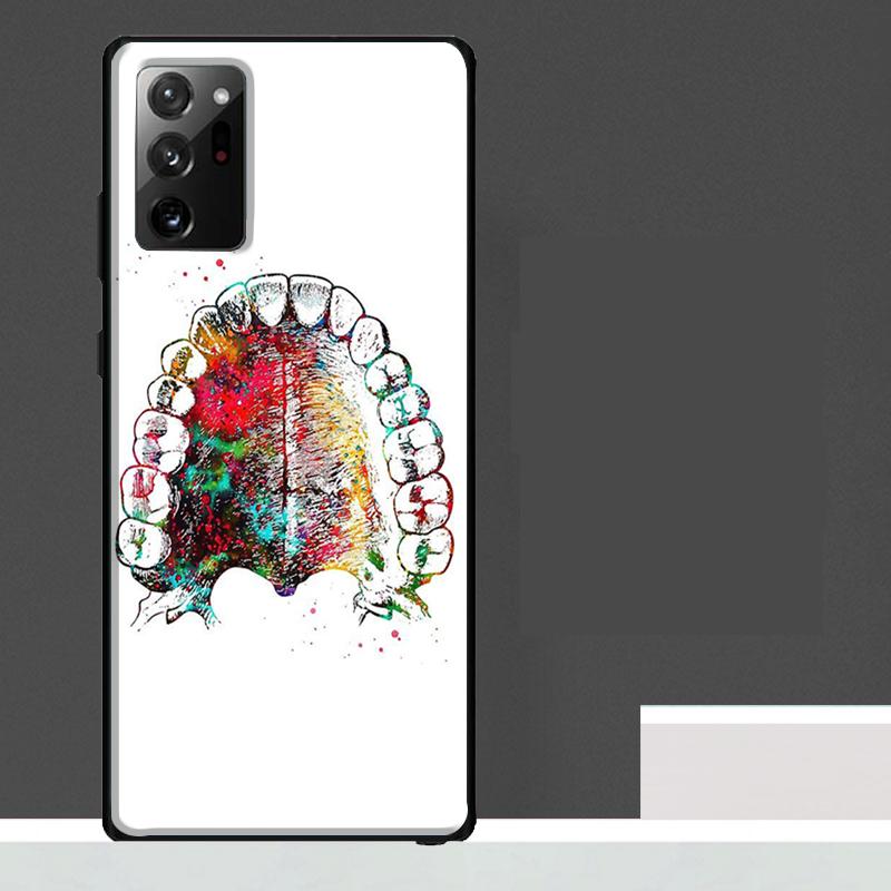 Dentist Tooth Pattern Case For Samsung Galaxy S23 S24 S25 Ultra S9 S10 S20 S21 S22 Plus S23 FE S25 FE Phone Cover