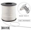 Nylon Braided Cords, Round, White, 3mm, about 54.68 Yards(50m)/Roll