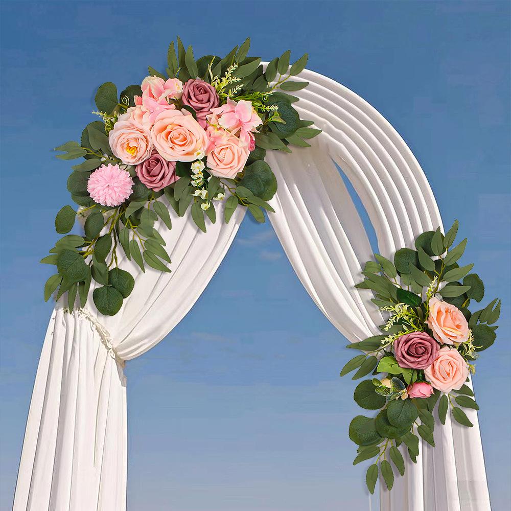 Wedding Welcome Card, Water Card Flower Indicator, Fake Flower Simulation Silk Flower Flower Arrangement, Wall Decoration