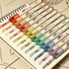 4pcs Soft Tip Highlighter Pen Refillable Note Taking Markers Durable Art Marker Pen  Students Gift