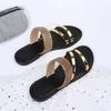 Womens Summer Sandals Rhinestone One Band Flat Slippers European and American Style Plus Size