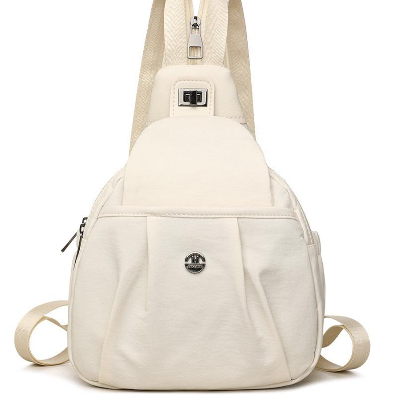 Schoolbag1011 New Fashion Backpack Women's Waterproof Nylon Breast Bag Casual Versatile Shoulder Crossbody Bag Small Backpack