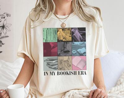 In My Bookish Era T-Shirt, Pop Music Lover T Shirt, Love Books Gift for Her, Literary Vintage Tshirt, Librarian Teacher Oversized Tee