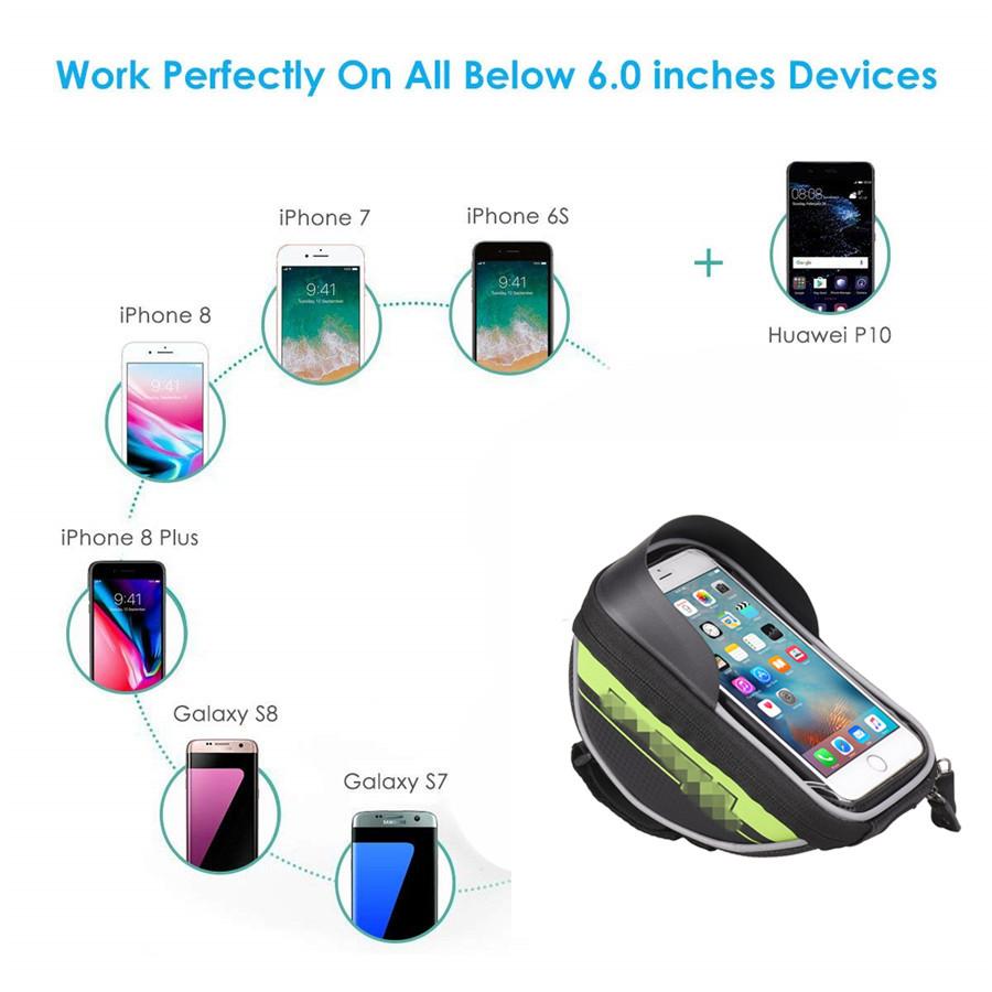 Universal Motorcycle Bike Handlebar Holder Mount Waterproof Bag Case for Mobile Phone GPS With Reserved Charging Port