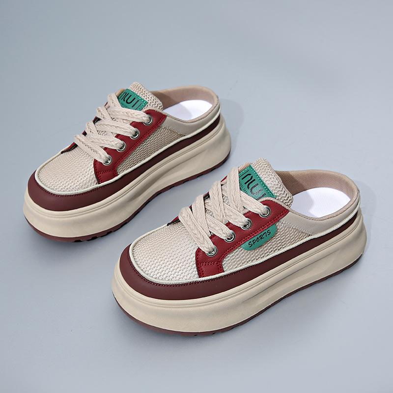 

2025 летние новые сандалии с одной педалью женская верхняя одежда модные сандалии на платформе повседневная пляжная обувь женская XW520 40 красный