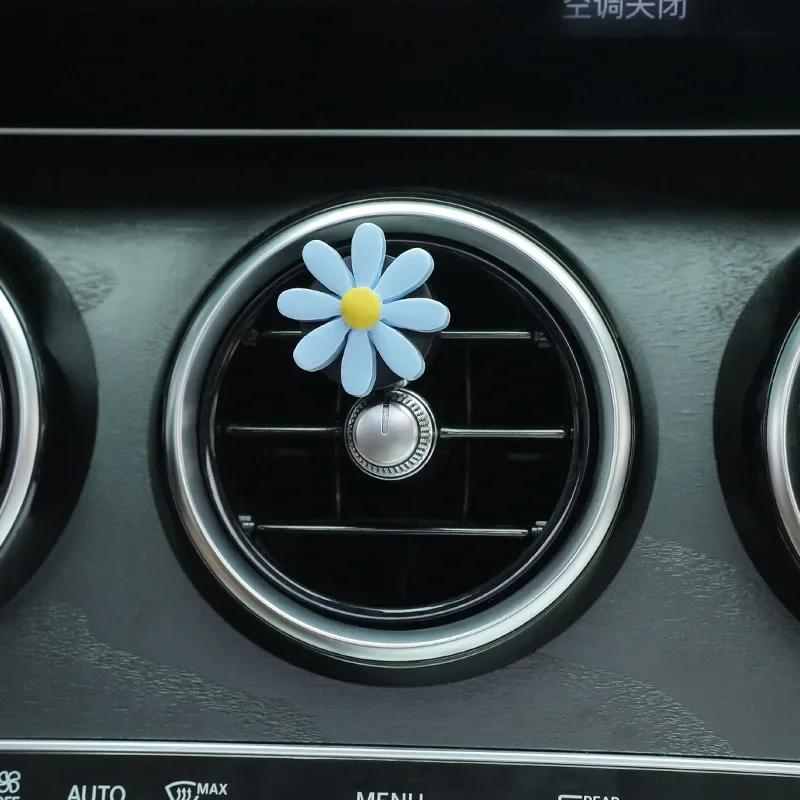 Cute Flower Aromatherapy Car Air Outlet Decoration Perfume Clip Air Freshener Colorful Flora Decor Auto Accessories