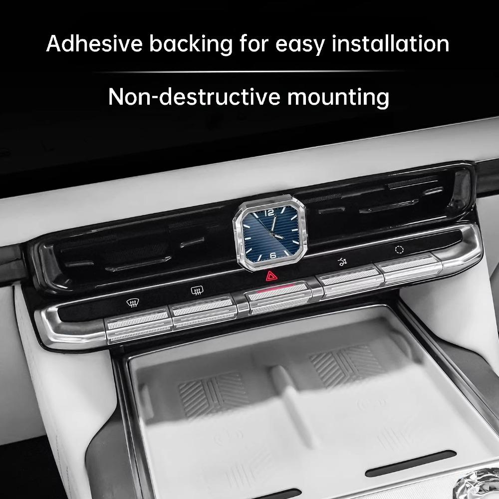 For Zeekr 9X Car Center Console Clock Square Modified Electronic Quartz Watch Interior Decoration Accessories