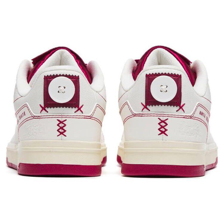 Anta Aoyu Comfortable Versatile Shock Absorbing Wear Resistant Low Top Sneakers Men Sneakers White Red 112319238-2