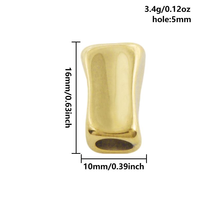 6/12pcs Big/Small Hole Star Heart Pea Real Gold Plated PVD No Fade Stainless Steel Beads For Jewelry Making Supplies Spacer Bead