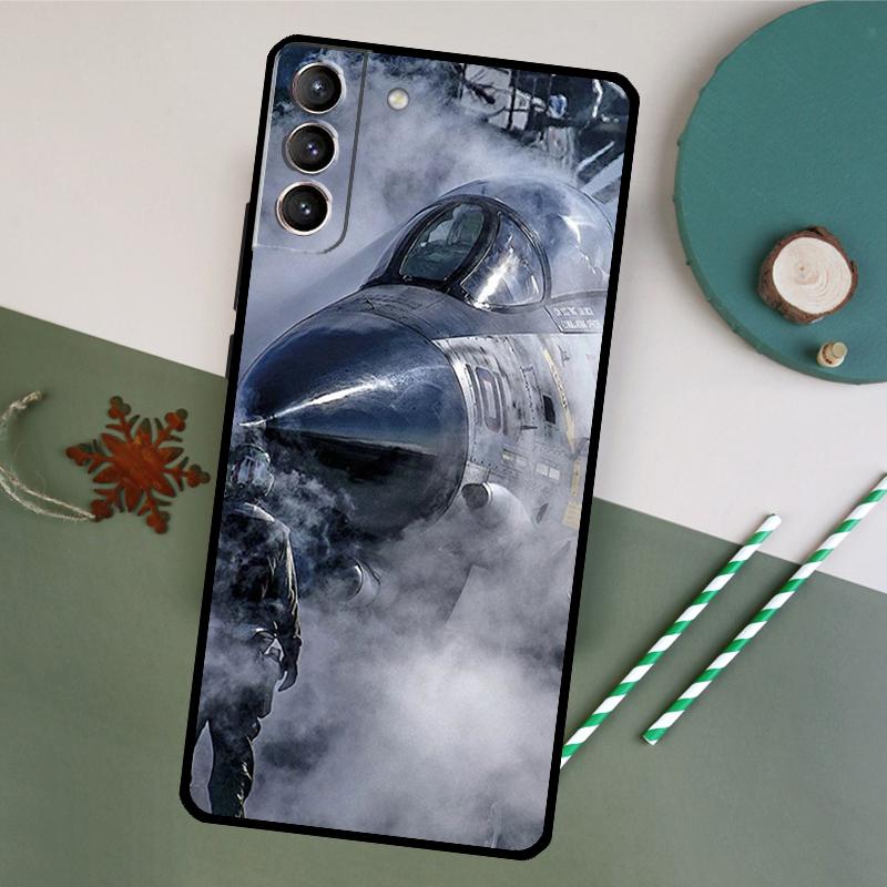 Kampfflugzeuge Hülle Für Samsung Galaxy S23 S22 S21 Ultra S20 FE S10 S9 Note 10 Plus Note 20 Ultra Cover