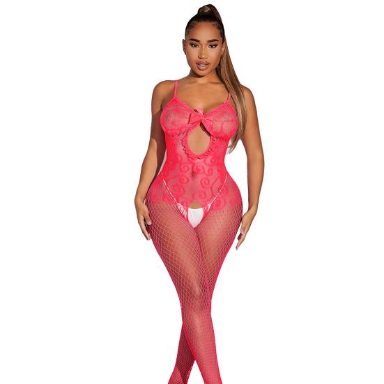 Delicate Sleeping Bodysuit Fishnet Stockings Style Bodycon
