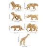 7pcs Gold Version Simulation Animal Model Wildlife Zoo Park Fake Lion Giraffe Elephant Ornament For Kids Xmas Gift Forest Toys