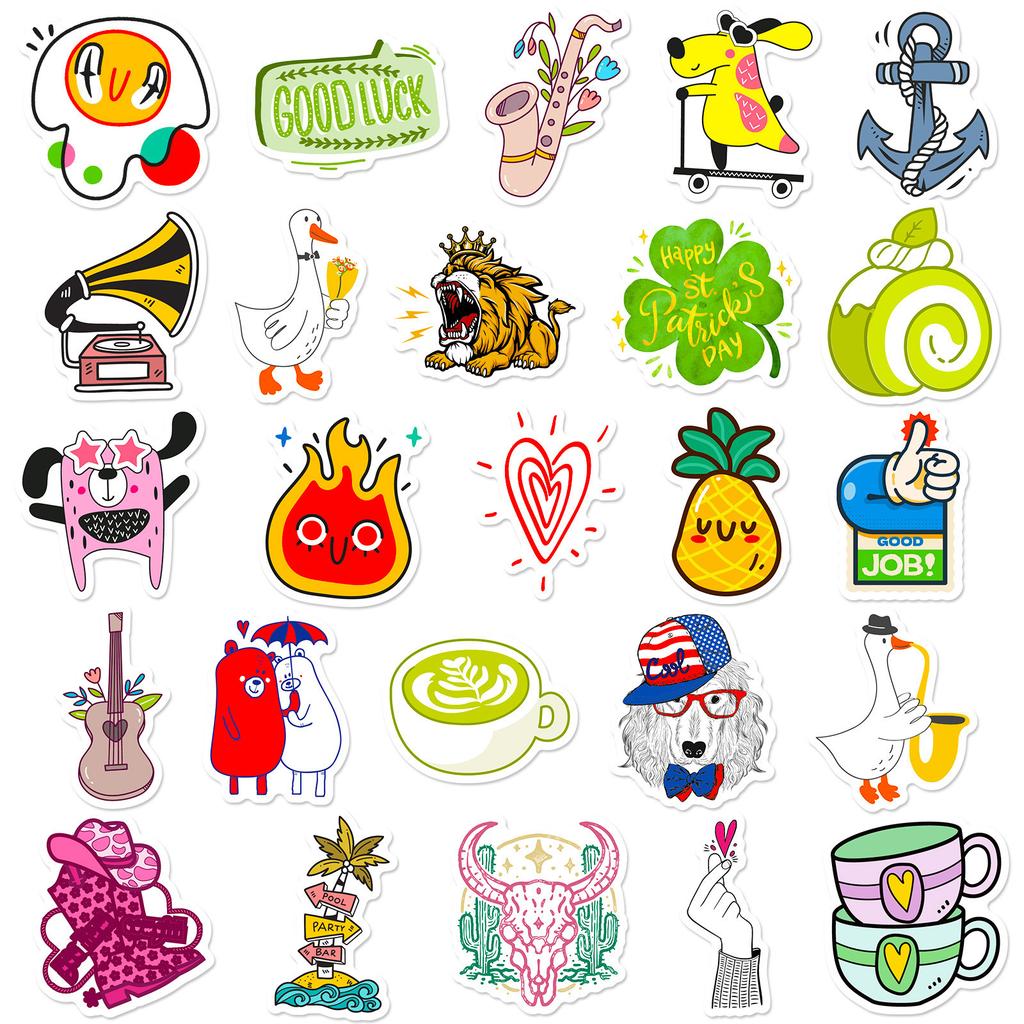 50 Small Fresh Web Pictures Stickers Graffiti Stickers Travel Boxes Skateboard Refrigerator Laptop Decoration Protection