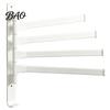 Drill Free Towel Bar Swivel Rack, 180 Degree Rotating Design, Wall Mounted Space Rack for Bathroom Aluminum Swing Holder, Anti-slip Organizer Kitchen