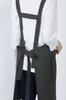 Bib Apron Bib Apron GT7013 Unisex Stretch Restaurant Uniform Khaki 3L [Seven Uniform] H-Shaped Water-Repellent Oil-Repellent Quick-Drying
