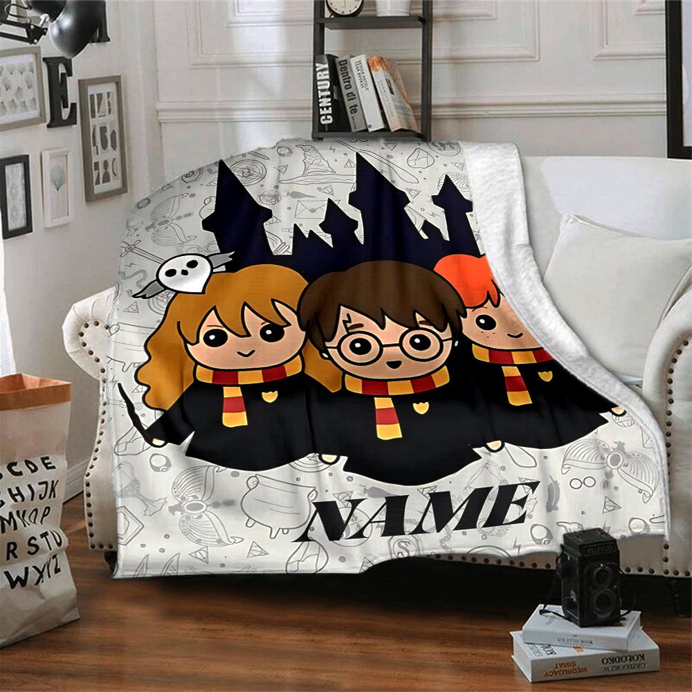 Custom Name Magic Wand Legend blanket for Couch & Bed, Plush Cozy Fuzzy Blanket Super Soft & Warm Blankets for Fall and Winter. 090883
