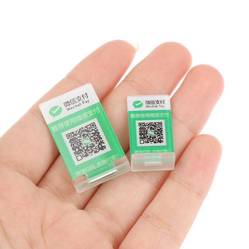 1:6/1:12 Dollhouse Miniature Qr Code Payment Code Supermarket Scene Decor Toy