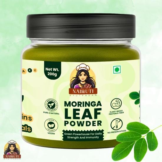 Moringa Leaf Powder 200g | 100% Pure Sahjan Superfood — Immunity, Iron & Calcium Rich • Preservative-Free • Farm-Sourced
