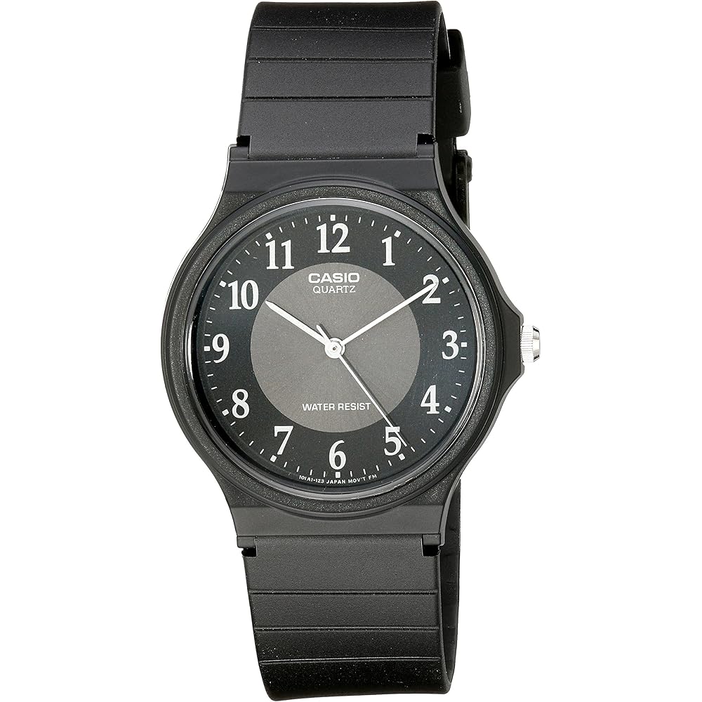 Casio MQ-24-1B Men s Analog Watch Black Resin Band Water Resistant Casual Timepiece