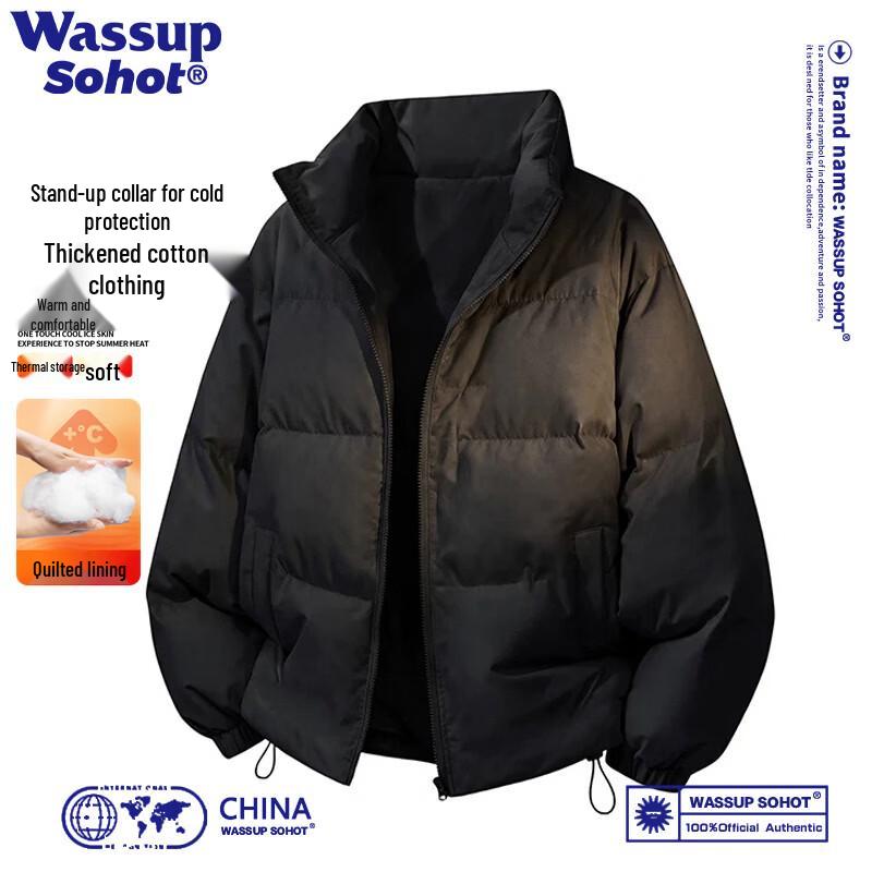 Wassup Sohot Men's Winter Stand-Collar Padded Jacket